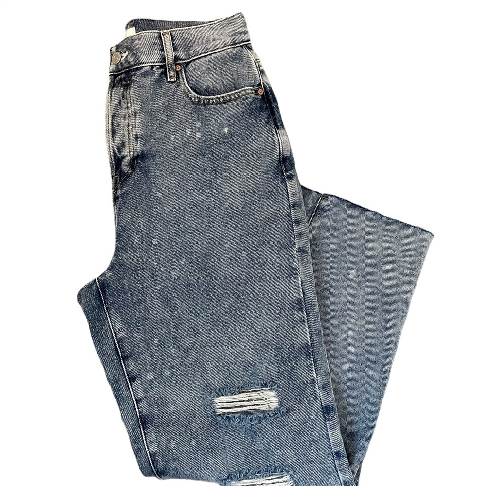 Pacsun Distressed High Rise Straight Leg Jeans - Picture 4 of 9